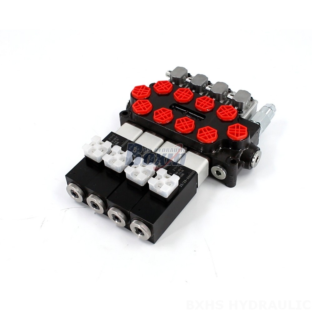 Manufacturer Direct: Q45 Solenoid & Manual 4 Spool Monoblock Directional Valve main image